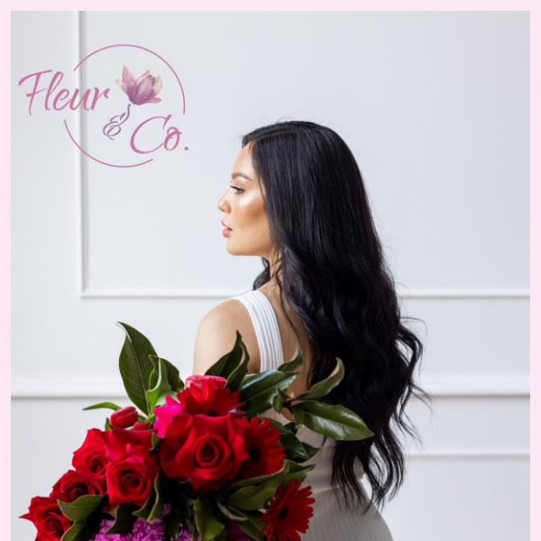 Roses are red, violets are blue, Fleur&Co bouquets + free delivery for you!