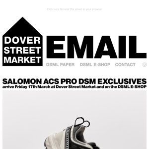 Salomon ACS Pro DSM Exclusives arrive Friday 17th March at Dover Street Market and on the DSML E-SHOP