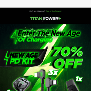 Enter the New Age of Chargers - 75% off 🎉