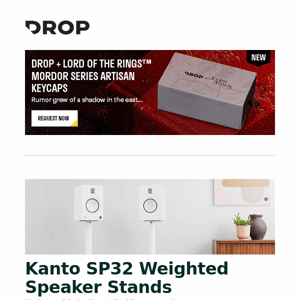 Kanto SP32 Weighted Speaker Stands, Tai-Hao Four Divine Beasts Rubberized Keycap Set, JVC HA-FW01 Wood Series IEM and more...