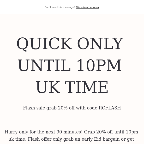 QUICK ONLY UNTIL 10PM UK TIME