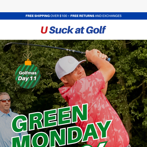 Golfmas Day 11: Green Monday 25% Off!