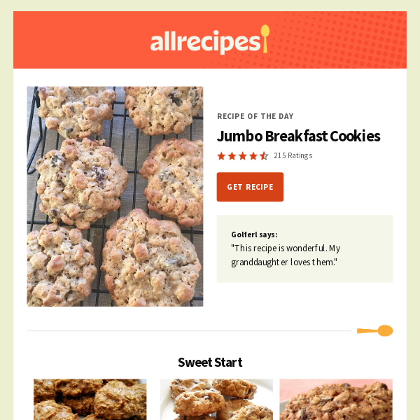 Recipe of the Day: Jumbo Breakfast Cookies