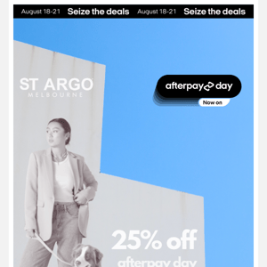 Afterpay Day Sale Starts Now