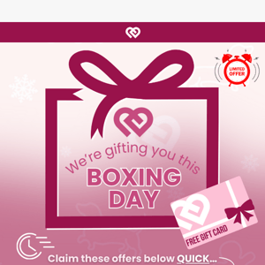 We’re gifting YOU this Boxing Day 🎁