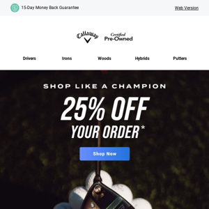 Happening Now: 25% Off Your Order