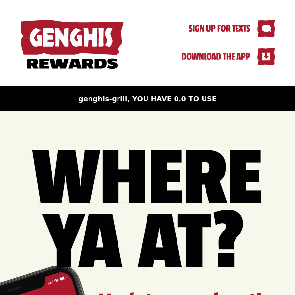 Genghis Grill - Where Ya At?!?🤷🤔😮