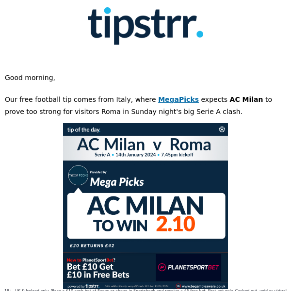 Free tip from Sunday's football action