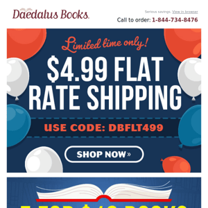 $4.99 Flat Ship! Exclusive Offer.