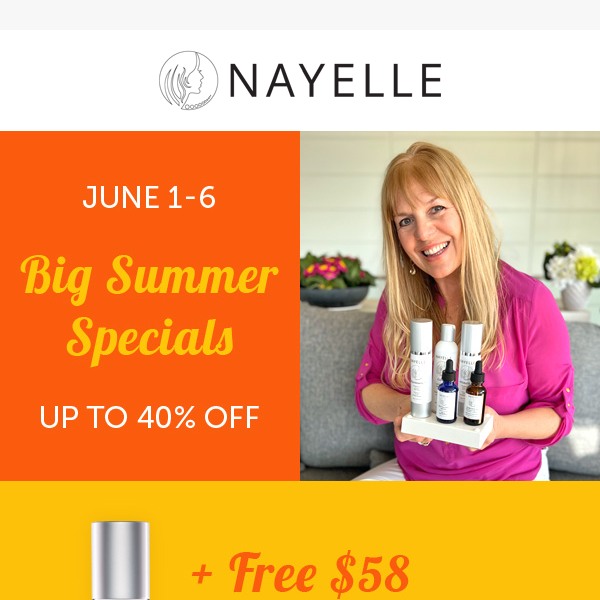 😎 20-40% Off + Top Nayelle summer products