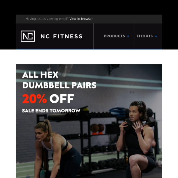 Nc fitness online dumbbells