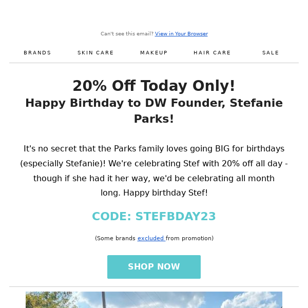 20% Off Because We Love Birthdays!