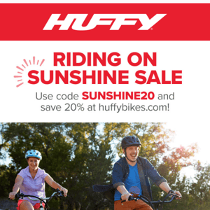 🌞 20% OFF - We're riding on Sunshine!