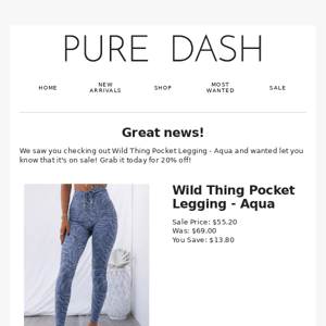 Hey Pure Dash, your item just went on sale!