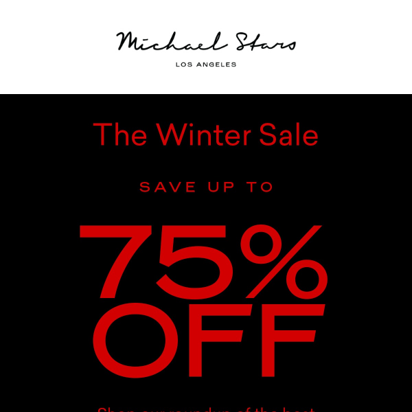 Save up to 75% on our Winter Sale edit