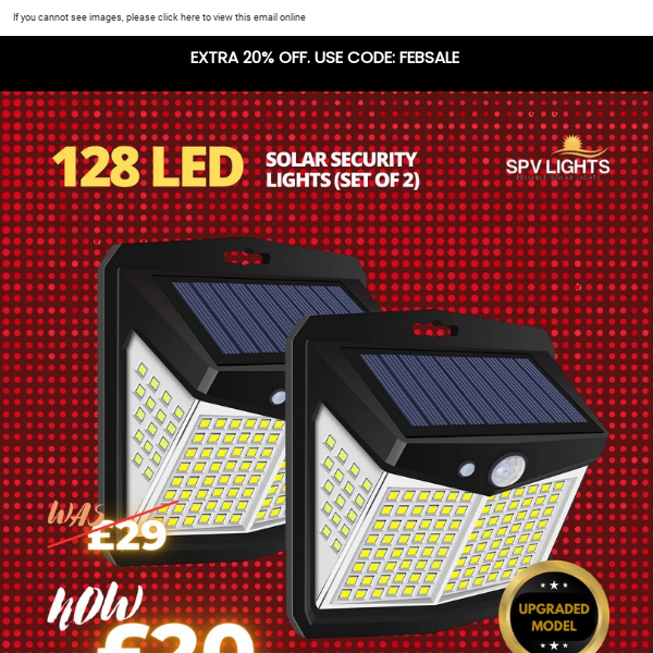 Brightest Solar Lights Sale: 2 for £20! 💡🌟