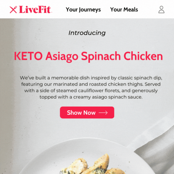 Don’t wait, KETO Asiago Spinach Chicken is on its way!