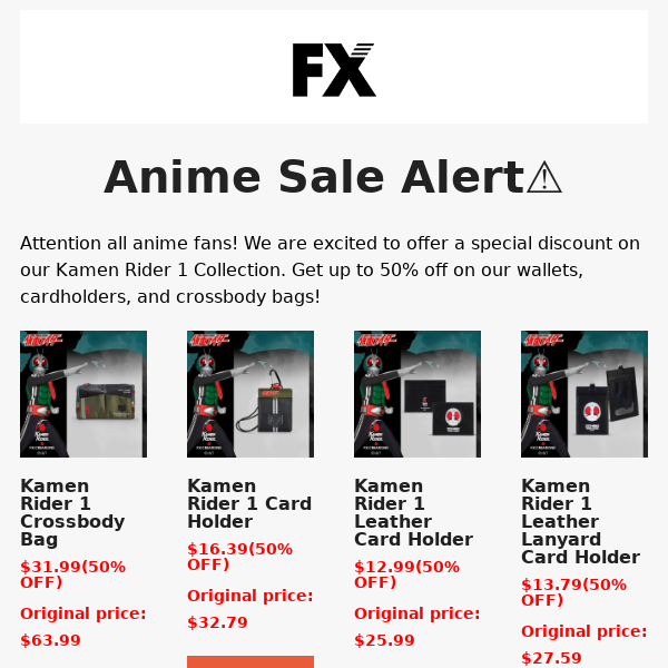 Up to 50% Off on Our Anime Collection