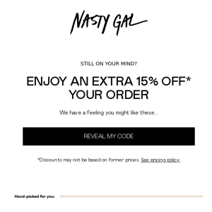 It's on Us: An Extra 15% Off is Waiting