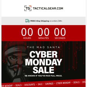 Terminating Cyber Monday in 3..2..