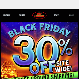 💀 30% Off + Free Shipping • Black Friday ROCKS!