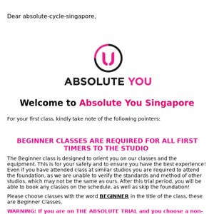 Welcome to Absolute You Singapore