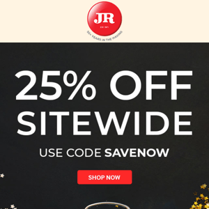 Starting the New Year right: 25% off sitewide starts now