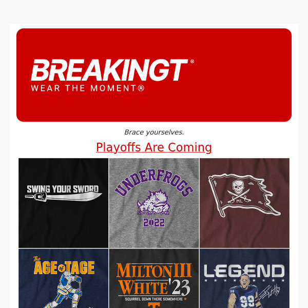 New Shirts: The Playoffs Are (Almost) Here! 🚨