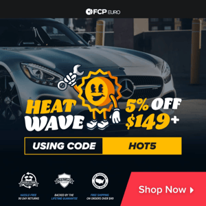 Save 5% On CLK500 Parts - FCP Euro's Heatwave Is Here!
