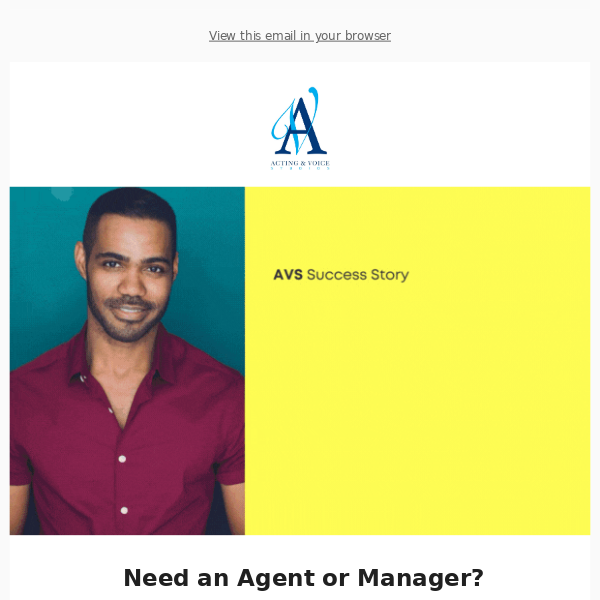  Need an Agent or Manager?