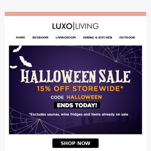 Hurry! Halloween Sale ENDS TODAY...15% off storewide