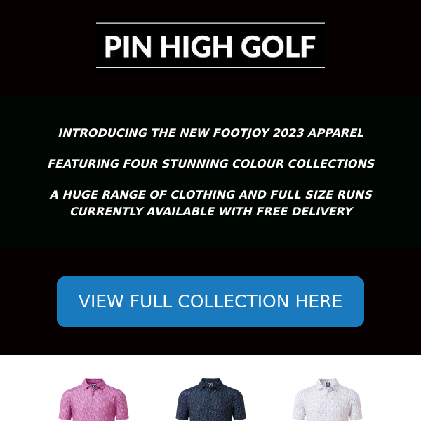 NEW FOOTJOY 2023 CLOTHING