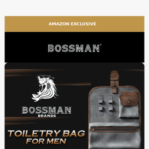 AMAZON EXCLUSIVE! 20% off Bossman Leather Toiletry Bag