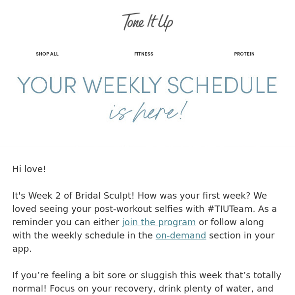 It's Week 2 of Bridal Sculpt! 💪✨💍