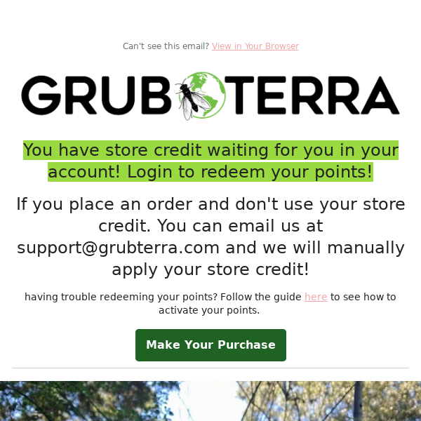 You have store credit waiting for you!
