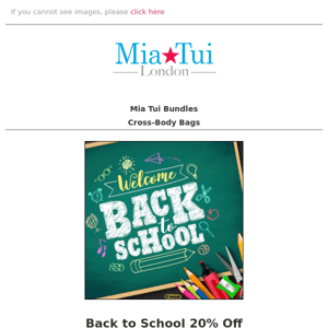 Back to School - 20% Off