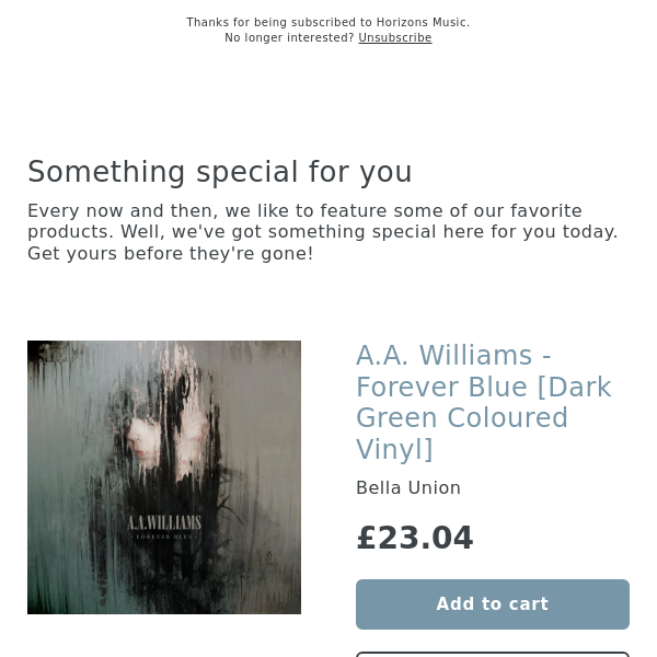 NEW! A.A. Williams - Forever Blue [Dark Green Coloured Vinyl] / A.A. Williams - Songs From Isolation [Pink Coloured Vinyl]