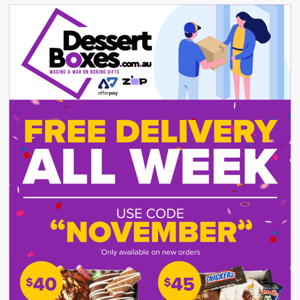 FREE delivery week!! 🥳🥳