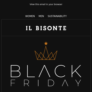 Il Bisonte's Black Friday is online!