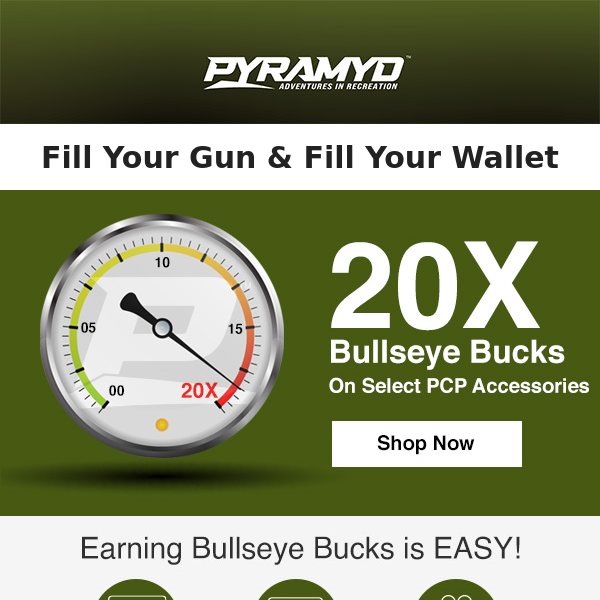 20X Bullseye Bucks! Open Me Now