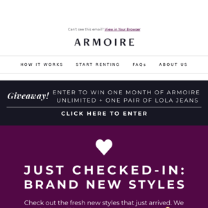 📣 New Styles Alert: Armoire's Latest Additions