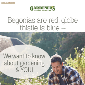 Love Gardening? Give us the Dirt!