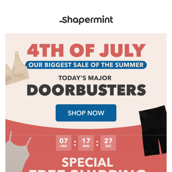 Ending in 7 hours: The Biggest Summer Sale Ever - Shapermint