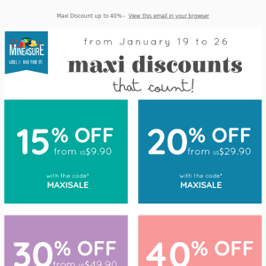 😍 Maxi Discount up to 40% 😍