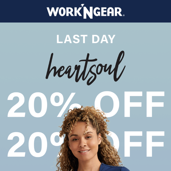LAST DAY: 20% OFF Cherokee Uniforms, Heartsoul, Scrubology and more!