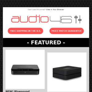 New In Stock Bluesound Wireless HiFi Systems, HIFIMAN Svanar, Cayin Mini-CD MK2, and More