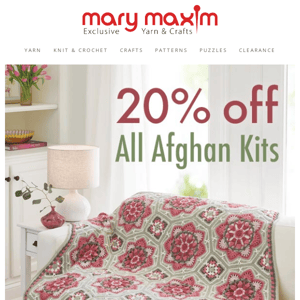 Our Afghan Kit Sale ends in 2 days