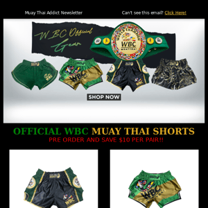 NEW RELEASE! OFFICIAL WBC MUAY THAI GEAR! 🌟