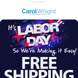 FREE Shipping! Use Code CWLABD