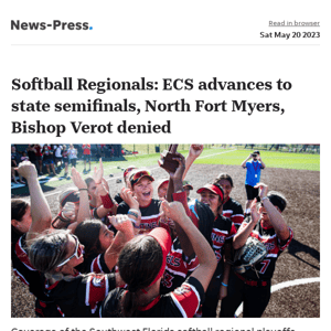 News alert: Softball Regionals: ECS advances to state semifinals, North Fort Myers, Bishop Verot denied